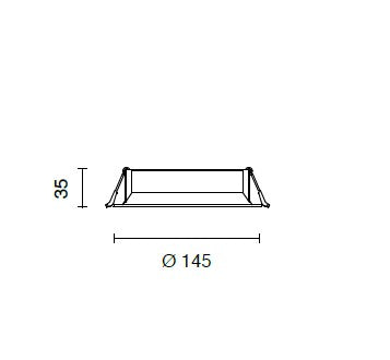 LOST FARETTO LED DA INCASSO 3000K 1170LM 18W IP20 BIANCO 14,5CM