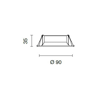 LOST FARETTO LED DA INCASSO 3000K 585LM 9W IP20 BIANCO 9CM