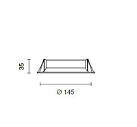 LOST FARETTO LED DA INCASSO 4000K 1260LM 18W IP20 BIANCO 14,5CM