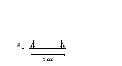 LOST FARETTO LED DA INCASSO 4000K 2520LM 36W IP20 BIANCO 22,2CM