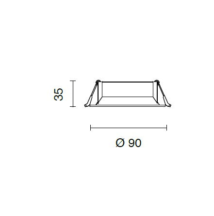 LOST FARETTO LED DA INCASSO 4000K 630LM 9W IP20 BIANCO 9CM