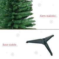 Albero di Natale Artificiale Slim 150cm con Supporto in Metallo 294 Rami