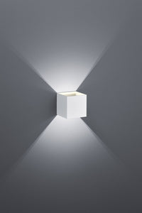 LOUIS APPLIQUE LED 4,3W 430lm, 3000K CUBO BI-DIREZIONALE COLORE BIANCO H.10CM