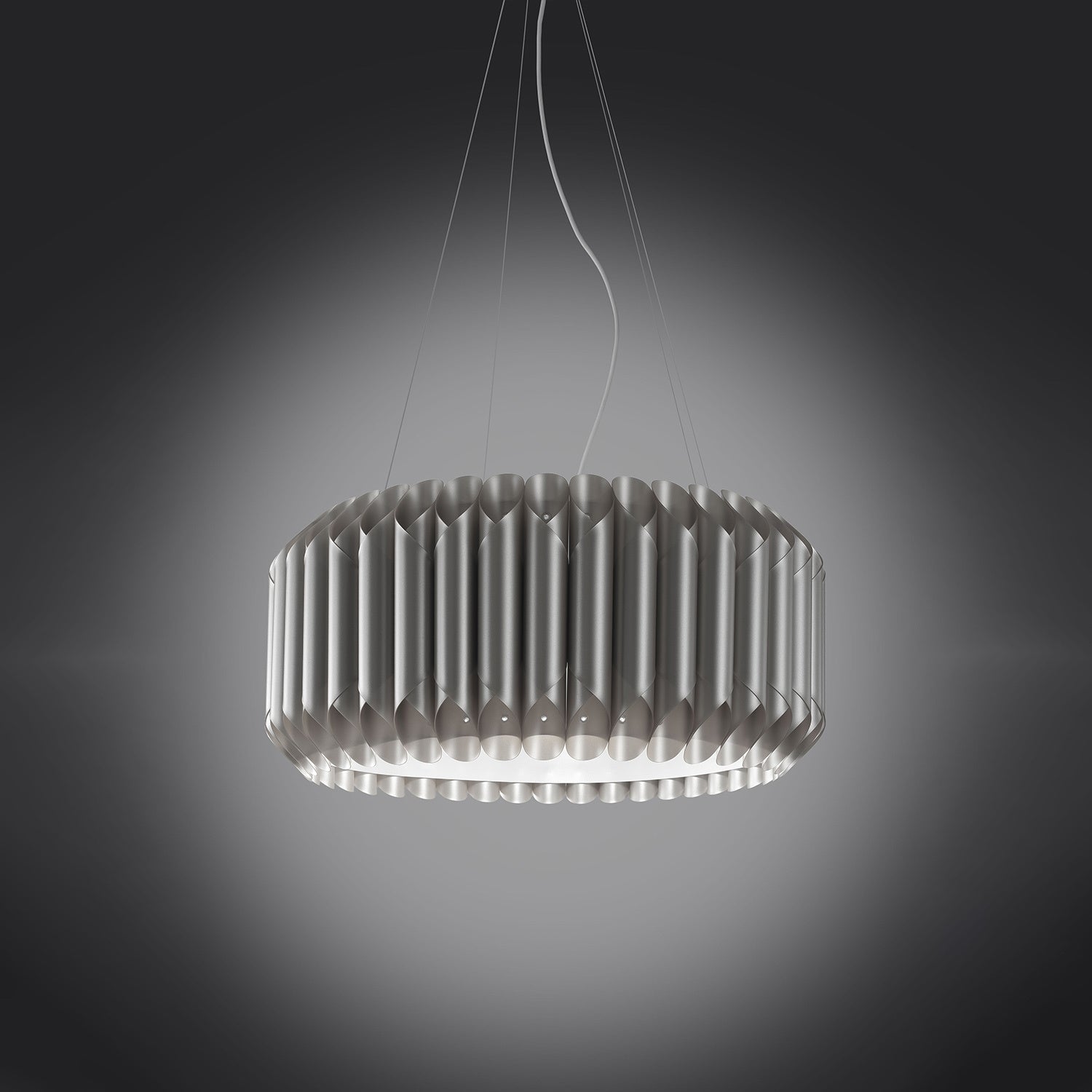 Lampadario Moderno Louise Polilux ® Argento E Metallo Cromo 3 Luci E27