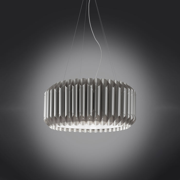Lampadario Moderno Louise Polilux ® Argento E Metallo Cromo 3 Luci E27