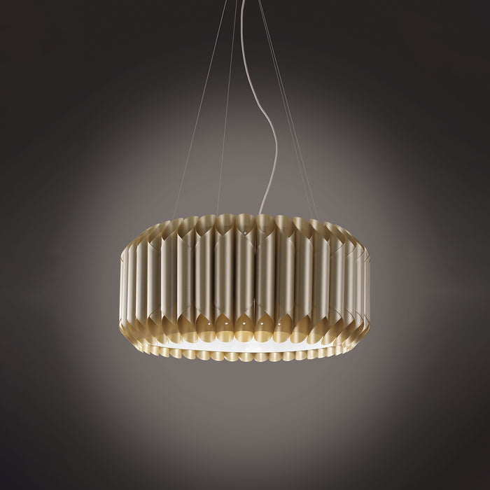 Lampadario Moderno Louise Polilux ® New Gold E Metallo Cromo 5 Luci E27