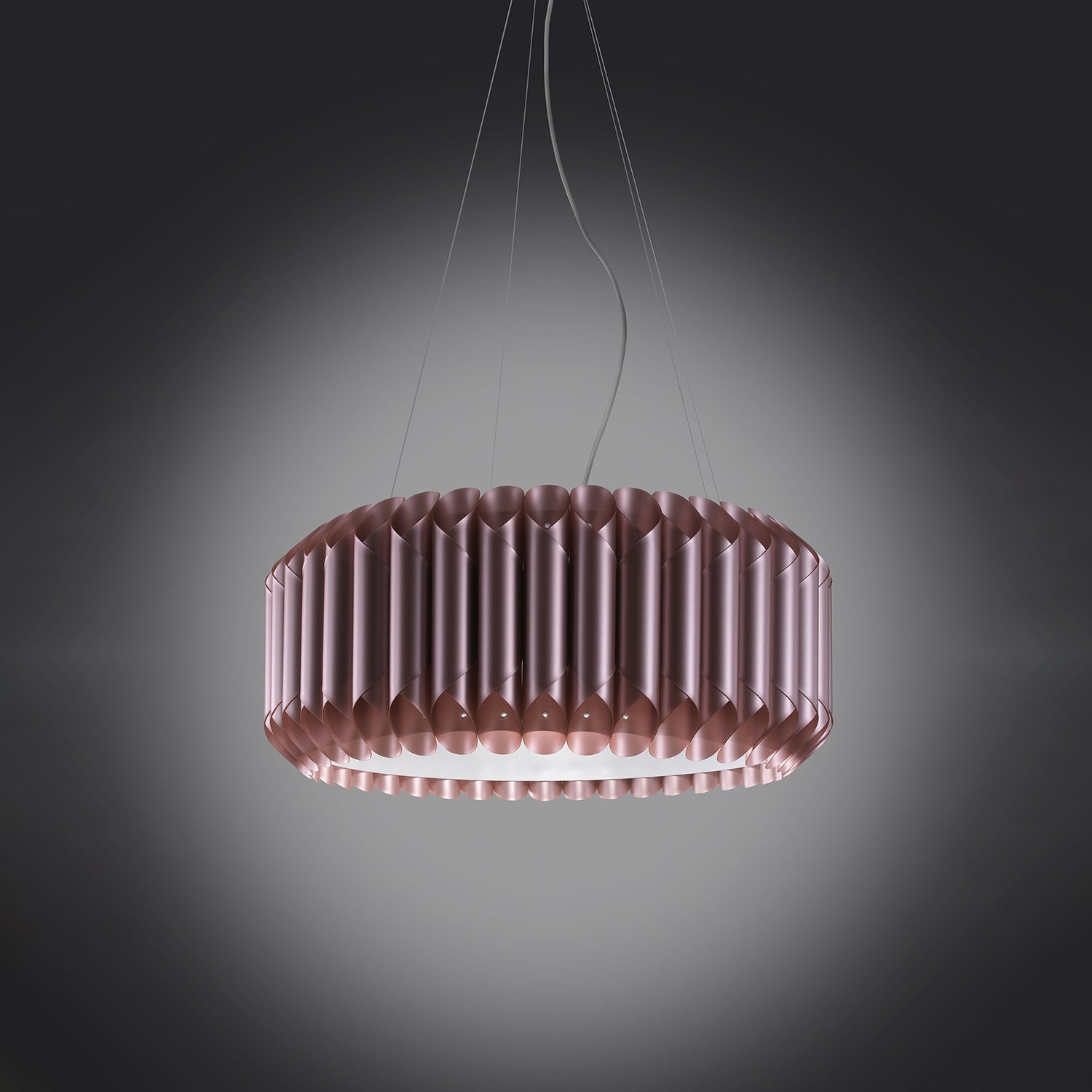 Lampadario Moderno Louise Polilux ® Pink Metal E Metallo Cromo 5 Luci E27