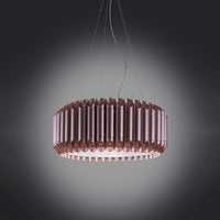 Lampadario Moderno Louise Polilux ® Pink Metal E Metallo Cromo 5 Luci E27