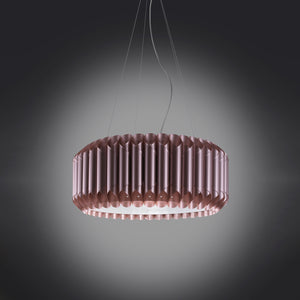 Lampadario Moderno Louise Polilux ® Pink Metal E Metallo Cromo 5 Luci E27