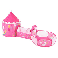 Parco giochi pop-up 3 in 1 con tenda a tunnel e piscina di palline a tema unicorno idea regalo per festa di compleanno rosa 12_0002284