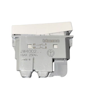 Bticino jw4002 interruttore bipolare 2p 16a 250vac bianco modulare
