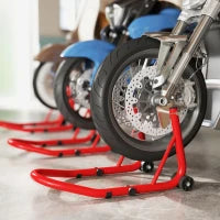 Set cavalletto per moto anteriore/posteriore Cric moto fino a 544 kg in acciaio rosso