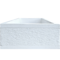 Pilozza serie grecale cemento finitura zigrinata l.45 x p.35 x h.16 cm