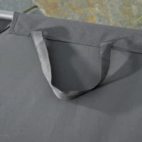 Lettino da Giardino con Schienale Regolabile in 5 Posizioni, Lettino Pieghevole in Metallo e Tessuto Oxford, 187x55x24cm, Grigio