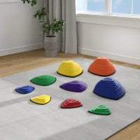 Set di 9 pietre di equilibrio, design antiscivolo, per interni & esterni, impilabile, Multicolore