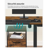 Scrivania elettrica sit-stand 60 x 120 x (72-120) cm altezza regolabile tavolo memory 4 altezze tasca struttura in acciaio piano spesso bianco 2_0004546