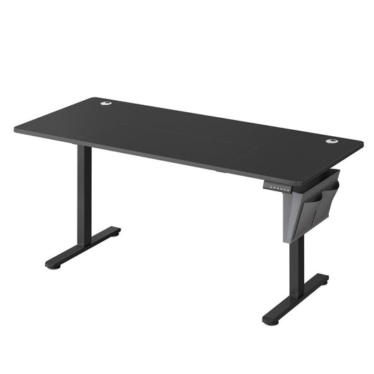 Scrivania elettrica regolabile in altezza 60 x 120 x (72-120) cm 4 posizioni di memoria custodia portaoggetti nera 12_0004581