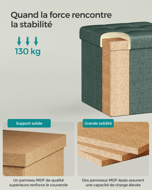 Panca contenitore poggiapiedi pouf seduta da interno per soggiorno camera da letto ingresso verde 12_0004128