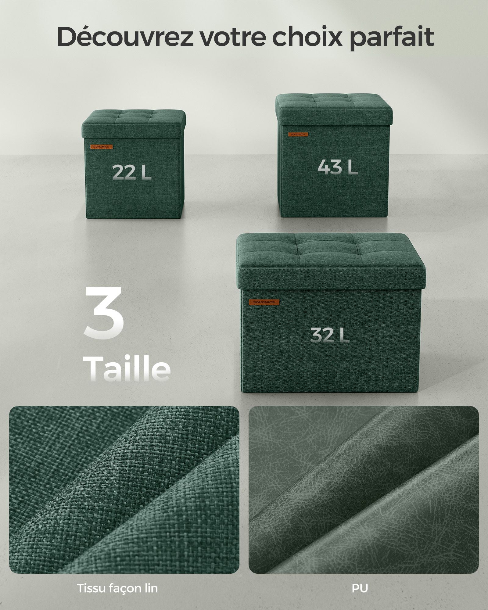 Panca contenitore poggiapiedi pouf seduta da interno per soggiorno camera da letto ingresso verde 12_0004128