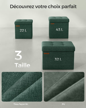 Panca contenitore poggiapiedi pouf seduta da interno per soggiorno camera da letto ingresso verde 12_0004128