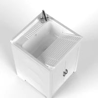 MONGARDI Mobile Lavatoio in resina per esterno-interno 60x60x85