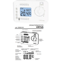 virtus termostato digitale e analogico da parete a programmazione giornaliera
