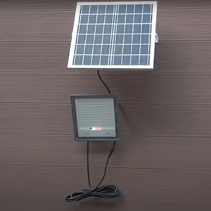 Proiettore led con pannello solare serie light on programmabile con telecomando *** potenza 200w, confezione 1