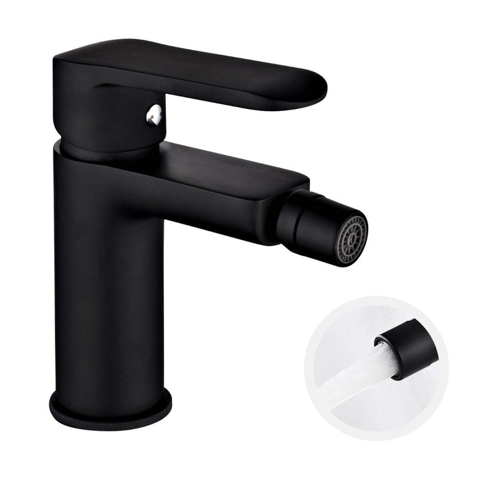 Miscelatore rubinetto puma per bidet in ottone colore nero opaco con piletta *** confezione 1