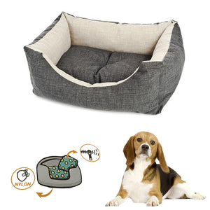 Cuccia per cane con cuscino sfoderabile e lavabile cool grey cm 95xh30 made in italy