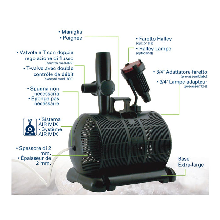 Sicce pompa per laghetti e fontane aqua 3 750 litri/h bassa manutenzione