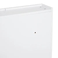 Homcom Mobiletto Pensile da Bagno con 2 Ante e Specchiera in MDF Bianco 60 x 75 x 15cm