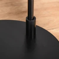 Lampada da Terra di Design Stile Industriale in Metallo e Rattan, Illuminazione Casa e Ufficio, 44x34x154cm, Nero