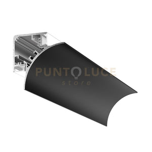 LUBIANA C 3M - PROFILO E DIFFUSORE PER PARETE/SOFFITTO MT 3 NERO