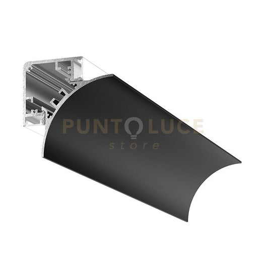 LUBIANA C 3M - PROFILO E DIFFUSORE PER PARETE/SOFFITTO MT 3 NERO