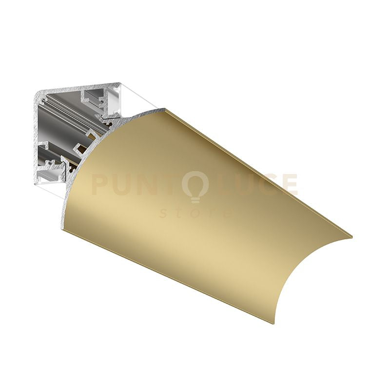 LUBIANA C - PROFILO E DIFFUSORE PER PARETE/SOFFITTO MT 2 ORO