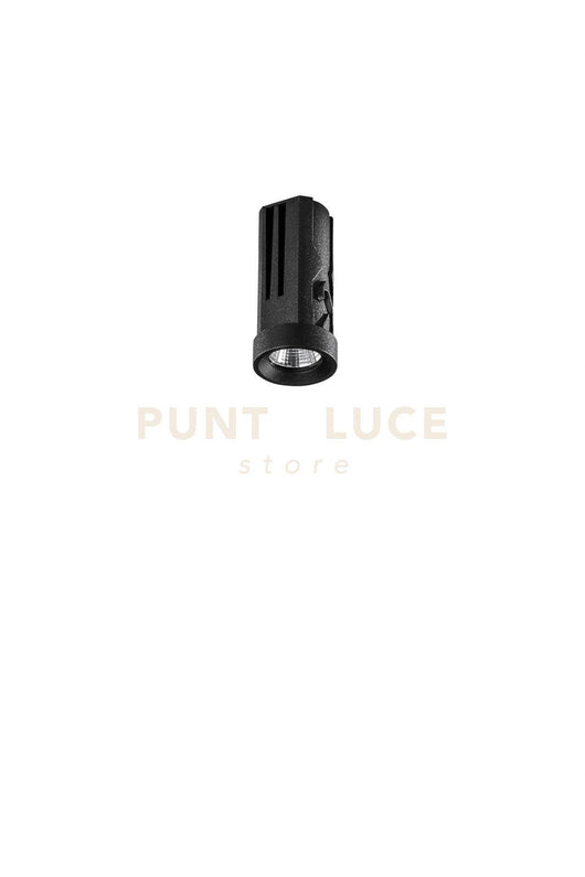 LUCE DA INCASSO LED PER SISTEMA BINARIO SHIFT NERA IN METALLO 7W 3000K 650LM Ø31xH65MM