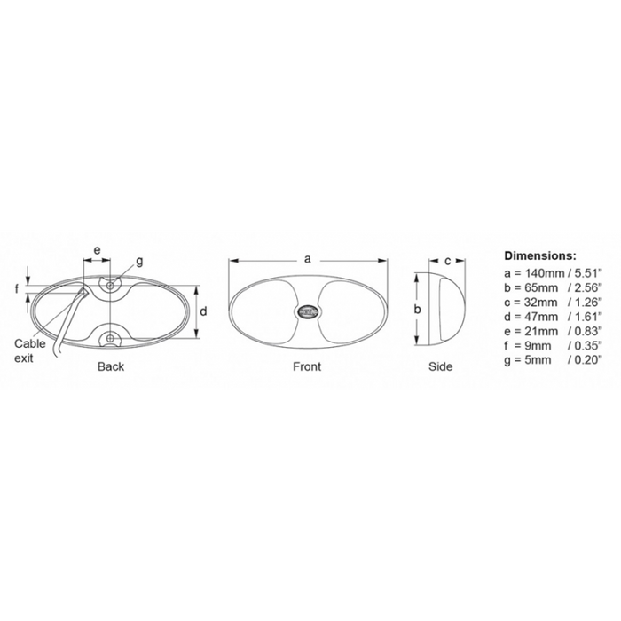 LUCE DURALED 12 CON INTERRUTTORE