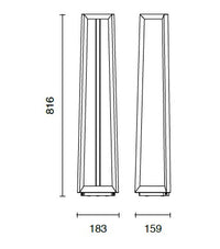 LUCIFER GRANDE PALETTO DA ESTERNO 4000K 780LM 12W IP65 ANTRACITE