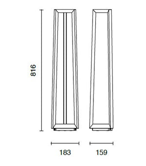LUCIFER GRANDE PALETTO DA ESTERNO 4000K 780LM 12W IP65 ANTRACITE