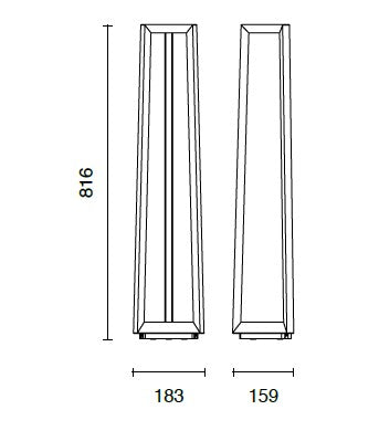 LUCIFER GRANDE PALETTO DA ESTERNO 4000K 780LM 12W IP65 ANTRACITE
