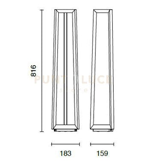 LUCIFER GRANDE PALETTO DA ESTERNO 4000K 780LM 12W IP65 CORTEN