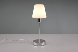 LUIS II LAMPADA VETRO BIANCO MONTATURA CROMO H.32CM 1 LUCE ATTACCO E14