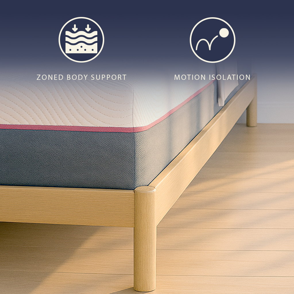 Lully | Materasso 90x190 in Memory Foam e Molle Insacchettate | Altezza 30 cm | Tecnologia Breeze e Dispositivo Medico Classe 1 | Sfoderabile, Anallergico e Traspirante | Made in Italy