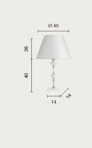 LUME GRANDE GALA 1 LUCI ATTACCO E14 TORTORA E CROMO H.40+26CM