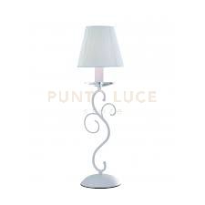 LUME PERLA BIANCO 1 LUCE ATTACCO E14 15X40CM METALLO VETRO-CRISTALLO E PARALUMI IN TESSUTO