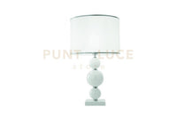 LUME PICCOLO TEBE BIANCO  E CROMO 1 LUCE ATTACCO E14 D.25CM