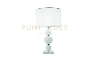 LUME PICCOLO TEBE BIANCO  E CROMO 1 LUCE ATTACCO E14 D.25CM