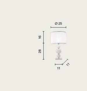 LUME PICCOLO TEBE OTTANIO  E CROMO 1 LUCE ATTACCO E14 D.25CM
