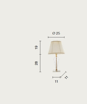 LUME PICCOLO VILLA 1 LUCE TRASPARENTE E ORO  ATTACCO  E14