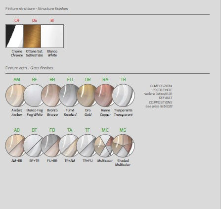 LUMETTO BIANCO 1 LUCE VETRO BRONZO 1184BI-P-BR